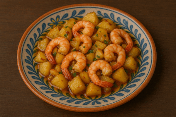 Plato de gamba arrocera