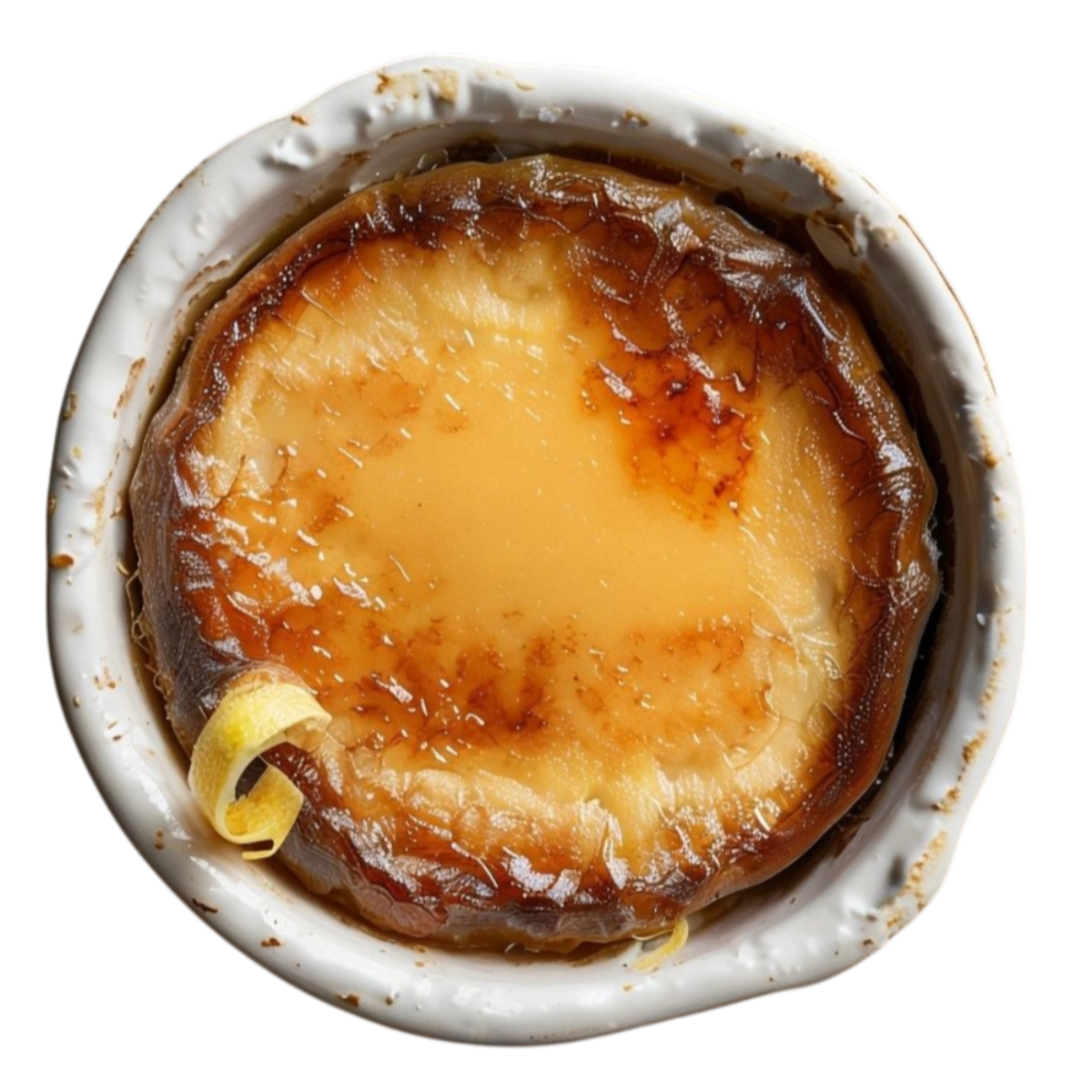 Crema catalana clásica con capa de caramelo en Kokcha cerca de la Sagrada Familia
