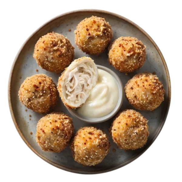 Croquetas caseras de pollo en Kokcha restaurante cerca de la Sagrada Familia