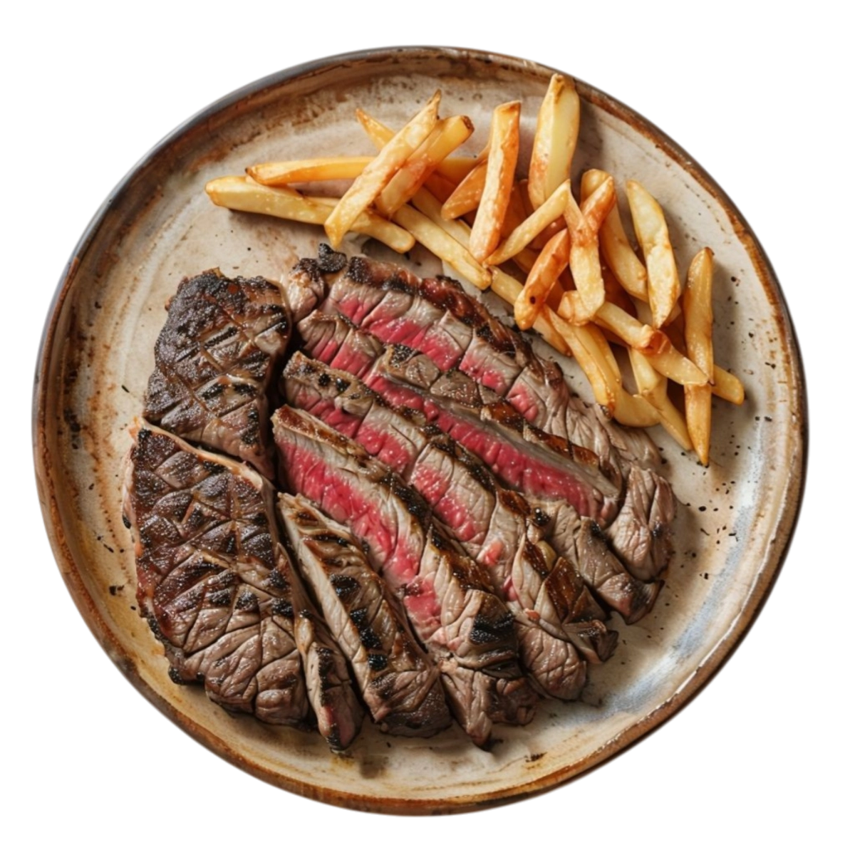 Picaña a la brasa con patatas fritas en Kokcha junto a la Sagrada Familia