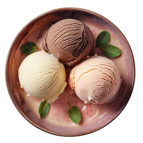 Helados de varios sabores en Kokcha restaurante junto a la Sagrada Familia