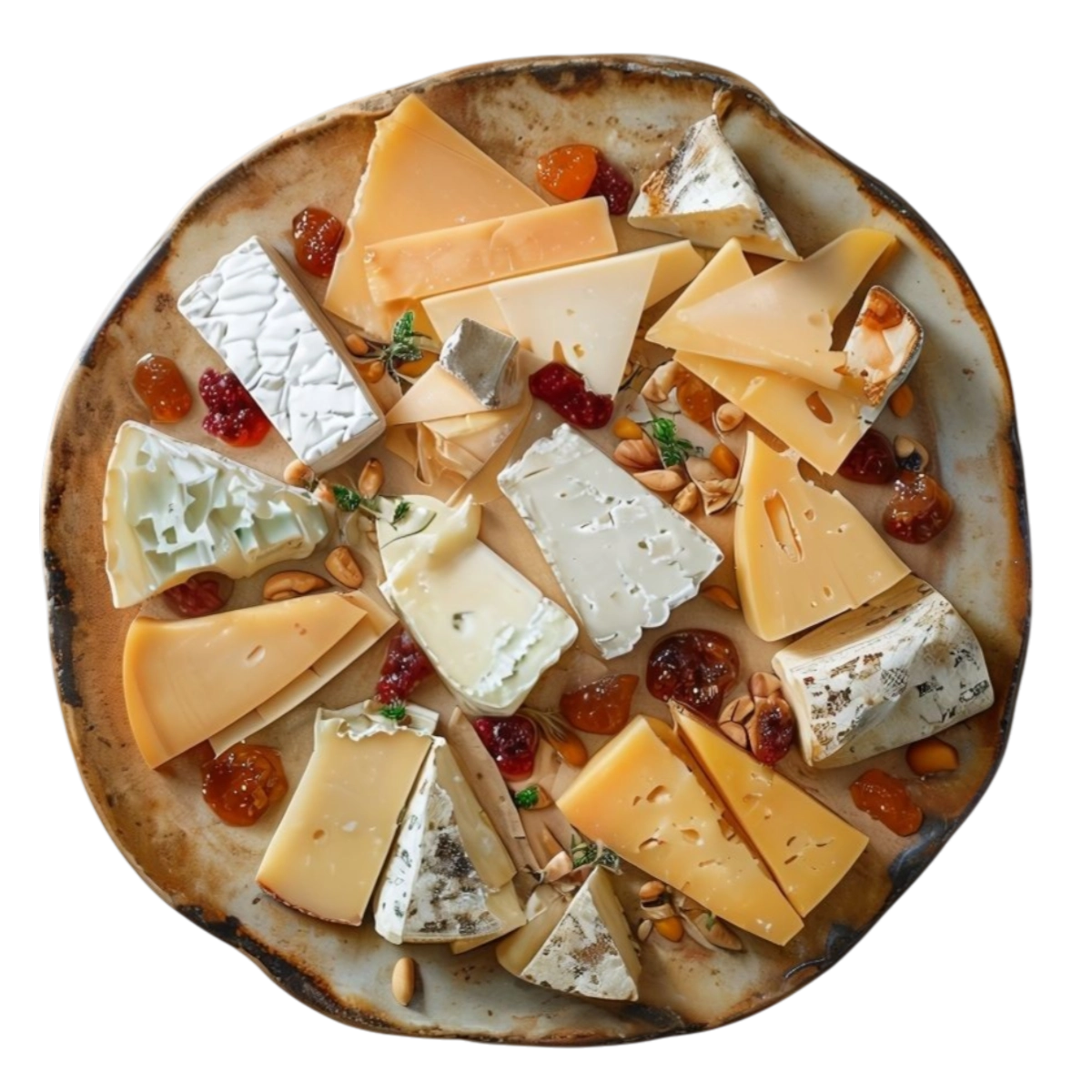 Tabla de quesos de cabra, vaca y oveja con mermeladas en Kokcha Barcelona