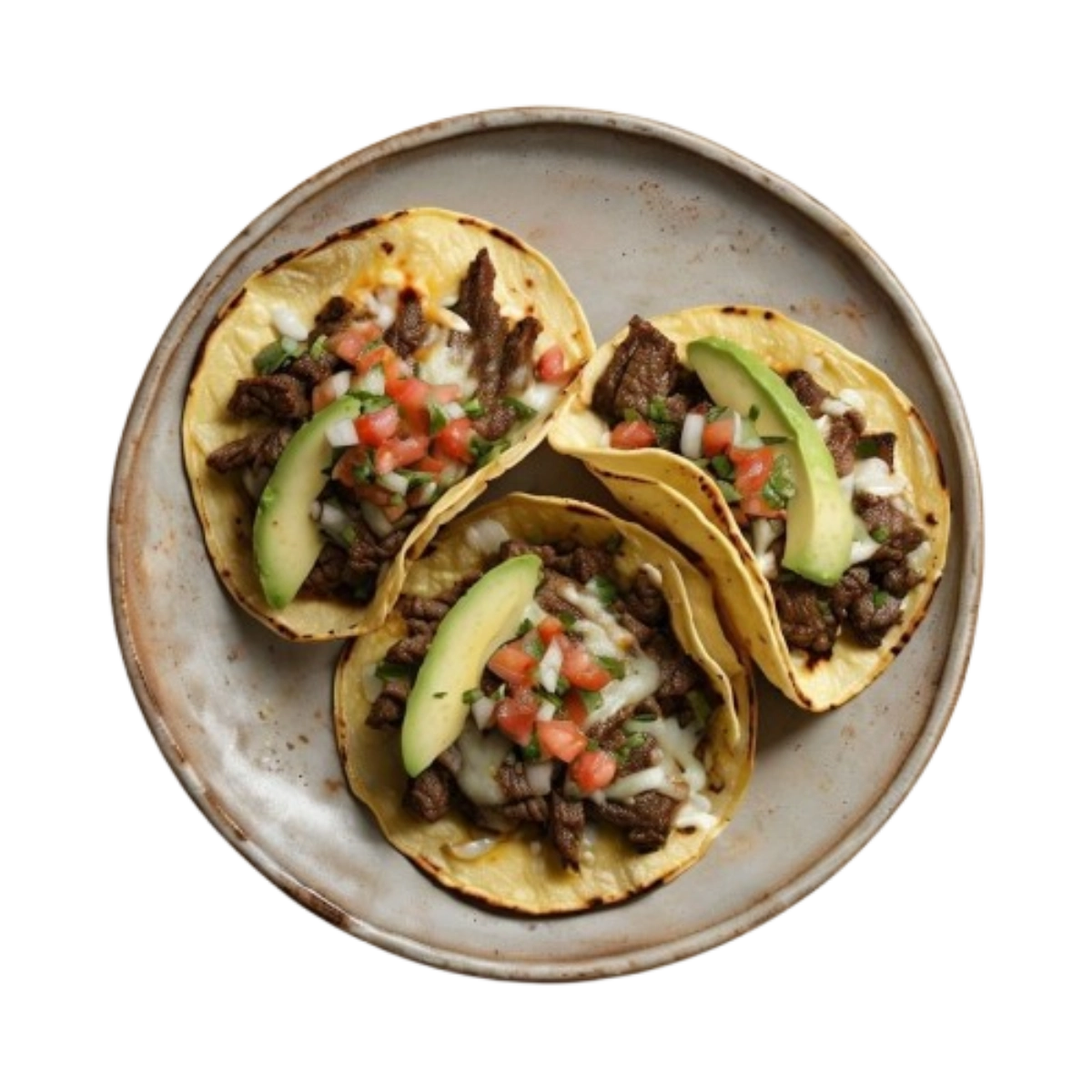 Taco pirata de ternera a la parrilla con queso fundido y aguacate en Kokcha