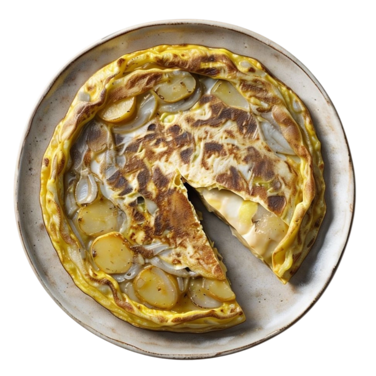 Tortilla española de patata y cebolla en Kokcha junto a la Sagrada Familia