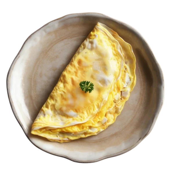 Tortilla francesa esponjosa servida en Kokcha restaurante junto a la Sagrada Familia